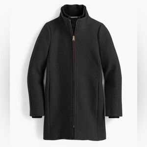 J. Crew Black Italian Stadium Cloth Nello Gori Cocoon Coat NWT
